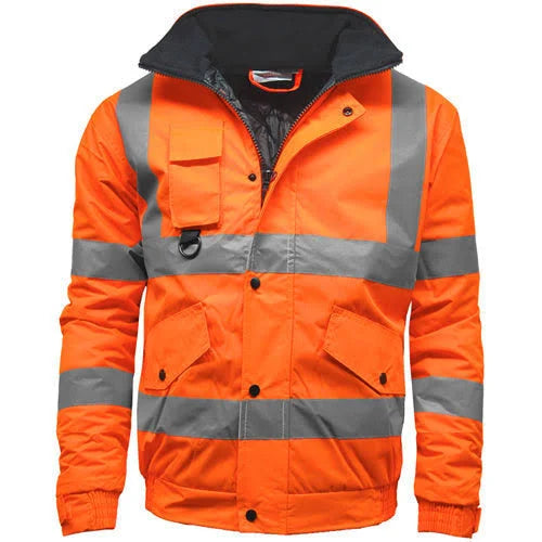 LUXE DIVA Hi Viz Workwear Bomber Jacket High Visibility Reflective Waterproof Safety Hi Vis Jackets Coat UK