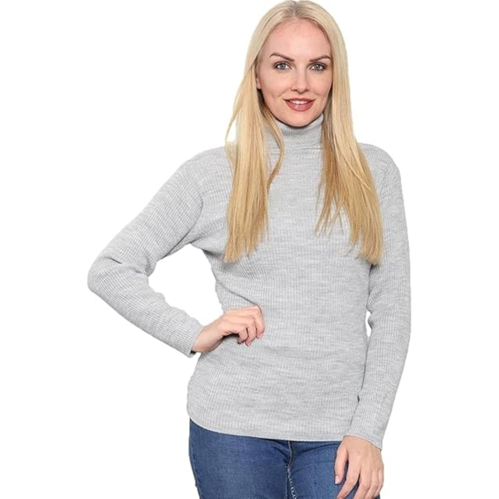 LUXE DIVA LADIES KNITTED POLO NECK JUMPER REMEL LABEL ( merry gold ) SUPER STRECH FINE KNIT POLO NECK