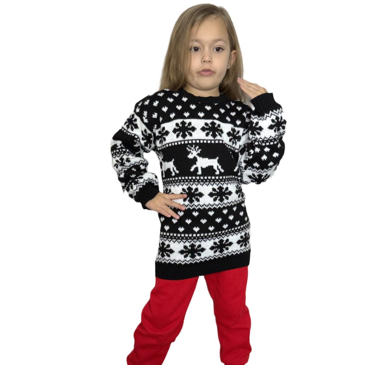 Kids Boys Girls Children Unisex XMAS Christmas Jumpers Knitted Reindeer Rudolph