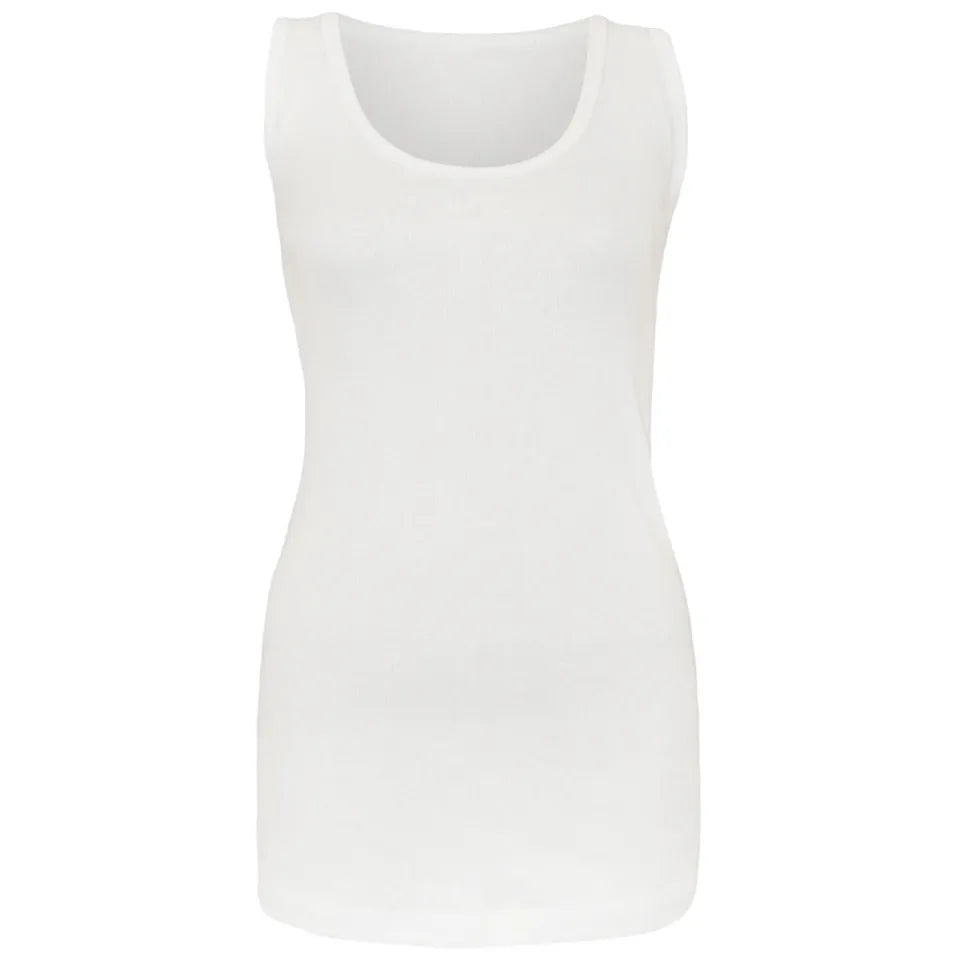 Women’s Plain Summer Stretchy Ribbed Vest Ladies Casual Sleeveless Cotton Camisole T-Shirt Style Muscle Gym Sports Rib Cami Long Vest Tank Tee Top