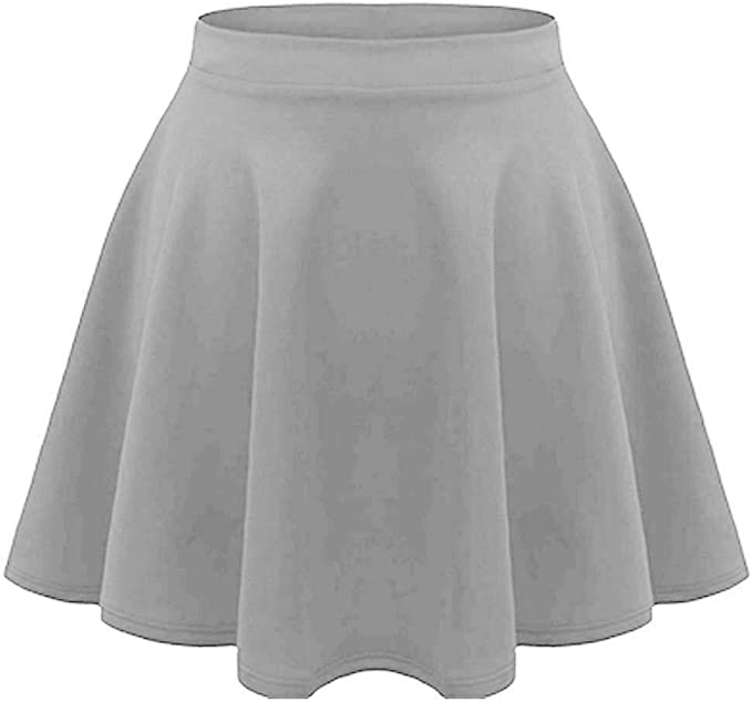 Girls Skater Skirt Flared High Waisted Flippy Stretch Mini Tutu Fancy School Skirts 5-14 Years