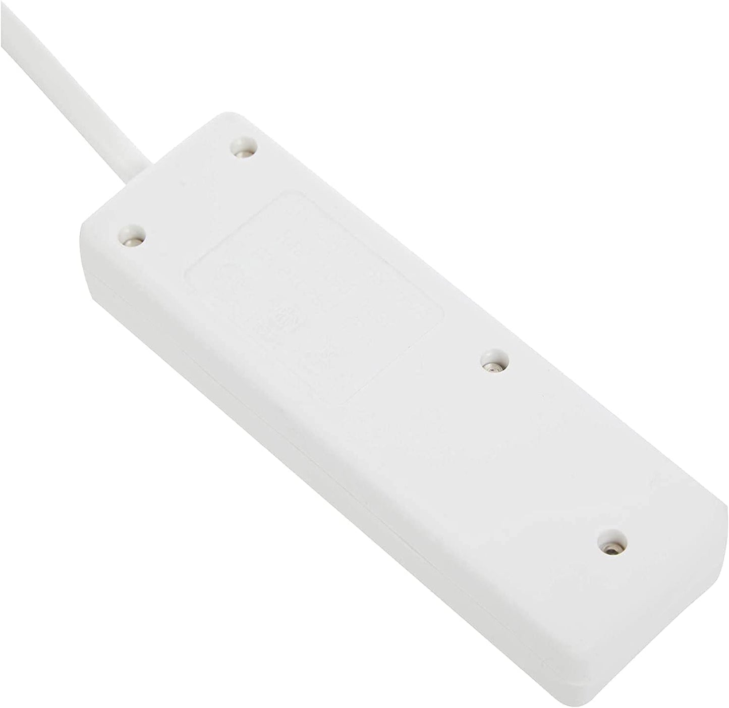 2 Way Gang Mains Power Extension Lead 13A UK 3Pin Plug (2 Way 2 Metre, White)