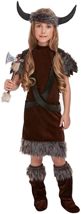 Children’s Viking Girl Dragon Tamer Fancy Dress Costume Girls Viking Outfit for Kids