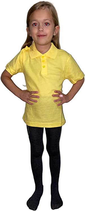 Boys Girls Plain Polo Shirts Kids Summer Short Sleeve School T-Shirts Top School Shirts Uniform PE Top Gym