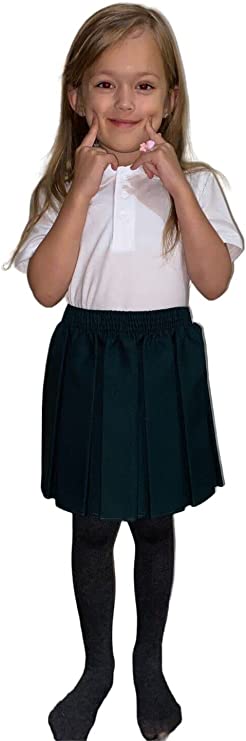 School Uniform Girls Summer Formal Dress Bottom Full Elastic Box Pleat Skirt Only Uniform