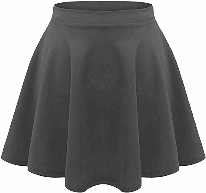 Girls Skater Skirt Flared High Waisted Flippy Stretch Mini Tutu Fancy School Skirts 5-14 Years