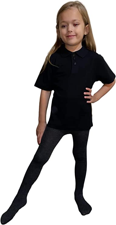 Boys Girls Plain Polo Shirts Kids Summer Short Sleeve School T-Shirts Top School Shirts Uniform PE Top Gym