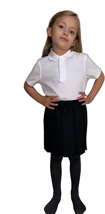 School Uniform Girls Summer Formal Dress Bottom Full Elastic Box Pleat Skirt Only Uniform