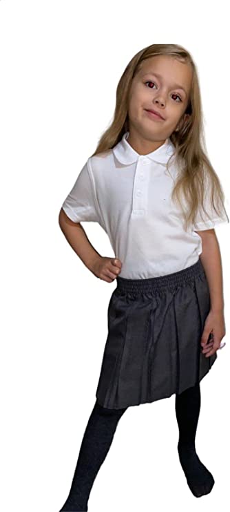 School Uniform Girls Summer Formal Dress Bottom Full Elastic Box Pleat Skirt Only Uniform