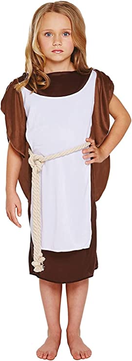 Children’s Viking Girl Anglo Saxon Iron Age Fancy Dress Costume Historical Outfit for Kids