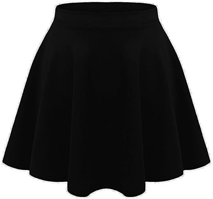 Girls Skater Skirt Flared High Waisted Flippy Stretch Mini Tutu Fancy School Skirts 5-14 Years