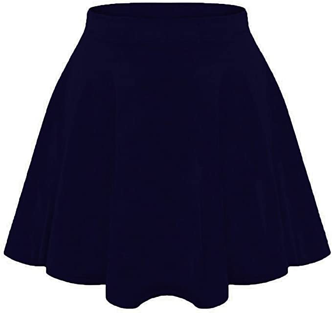 Girls Skater Skirt Flared High Waisted Flippy Stretch Mini Tutu Fancy School Skirts 5-14 Years