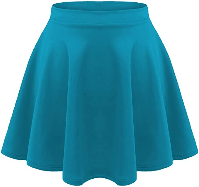 Girls Skater Skirt Flared High Waisted Flippy Stretch Mini Tutu Fancy School Skirts 5-14 Years