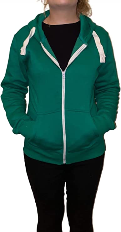 Ladies Plain Colour Hoodie Womens Fleece Hooded Top Zip Zipper Hoodie Sweatshirt Available in 22 Colours Plus Sizes Small-XL