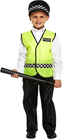 TODDLER BOYS KIDS POLICE UNIFORM COPPER COP OUTFIT FANCY DRESS COSTUM