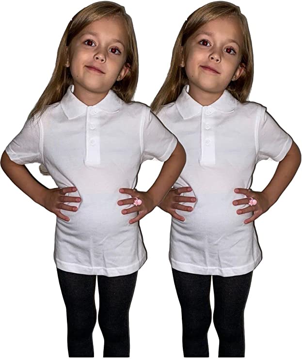 Boys Girls Plain Polo Shirts Kids Summer Short Sleeve School T-Shirts Top School Shirts Uniform PE Top Gym