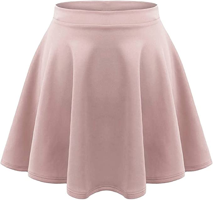 Girls Skater Skirt Flared High Waisted Flippy Stretch Mini Tutu Fancy School Skirts 5-14 Years