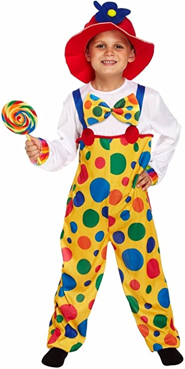 Kids Girls Boys Spotty Clown Trousers Fancy Dress Costume Childrens Book Day All Ages