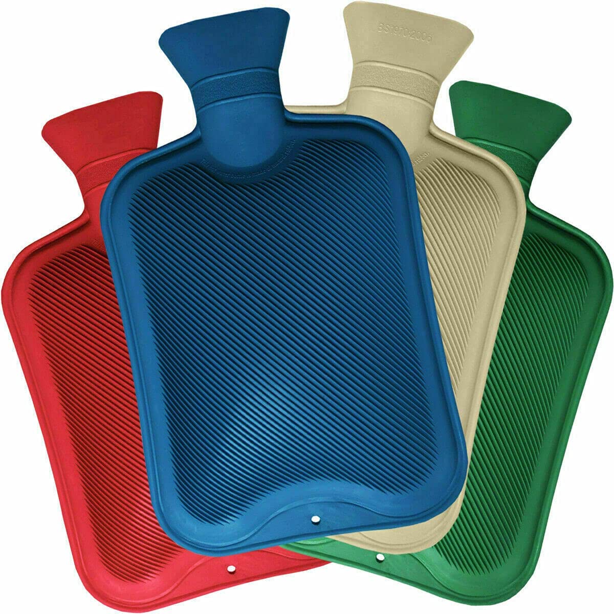 Hot Water Bottle, Ribbed Surface On Both Side, 1.8 Litre