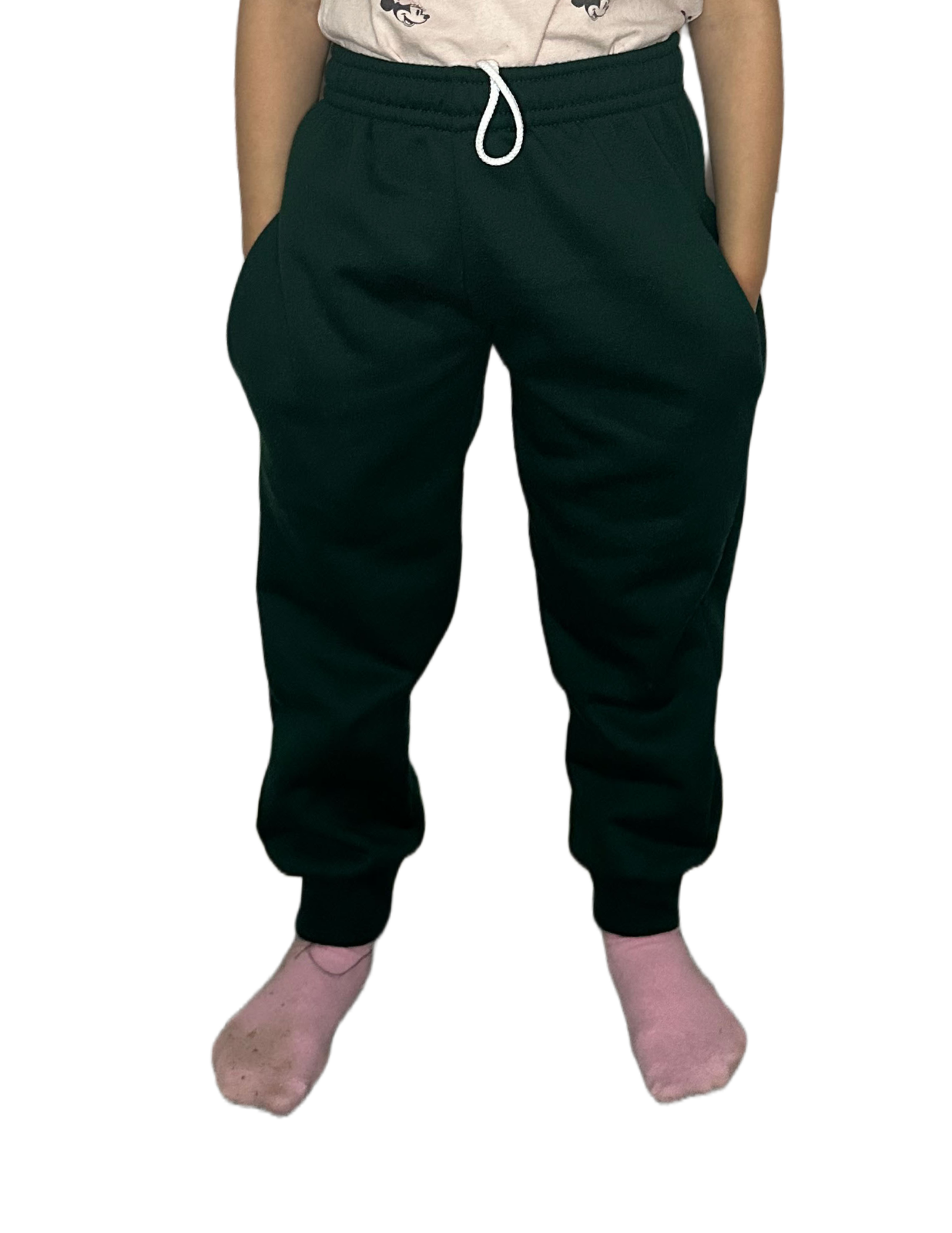 Kids Fleece Jogging Bottoms Boys Girls Sports PE Joggers Children Unisex Casual Fleece Pull On Trouser