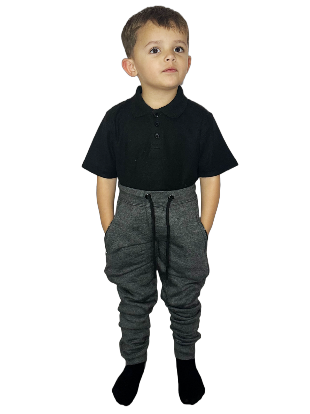 Kids Fleece Jogging Bottoms Boys Girls Sports PE Joggers Children Unisex Casual Fleece Pull On Trouser