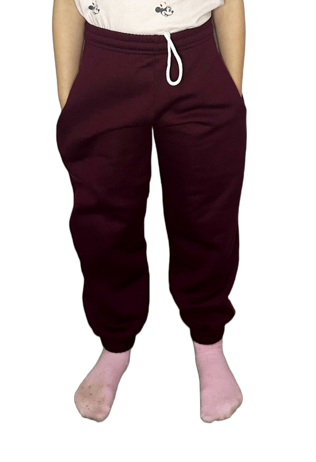 Kids Fleece Jogging Bottoms Boys Girls Sports PE Joggers Children Unisex Casual Fleece Pull On Trouser