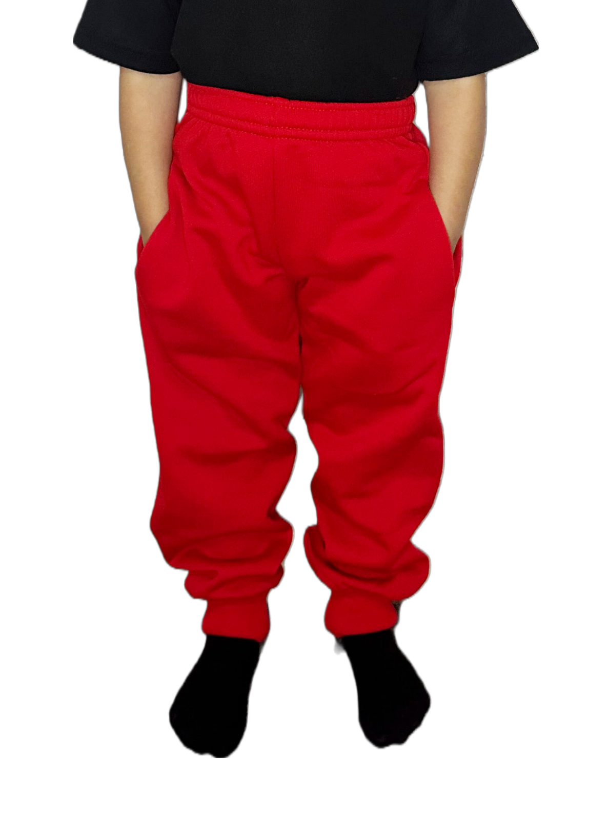 Kids Fleece Jogging Bottoms Boys Girls Sports PE Joggers Children Unisex Casual Fleece Pull On Trouser