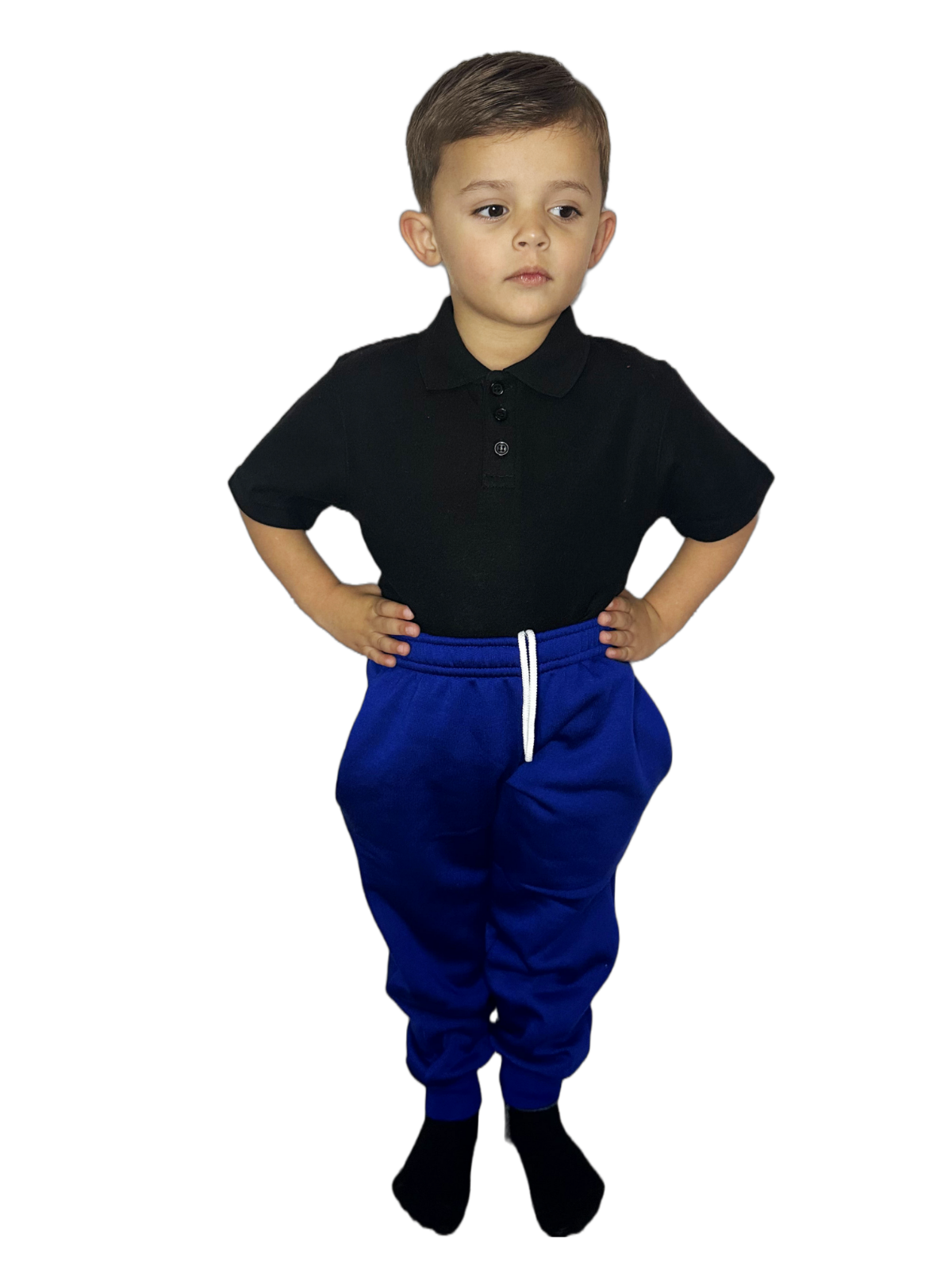 Kids Fleece Jogging Bottoms Boys Girls Sports PE Joggers Children Unisex Casual Fleece Pull On Trouser