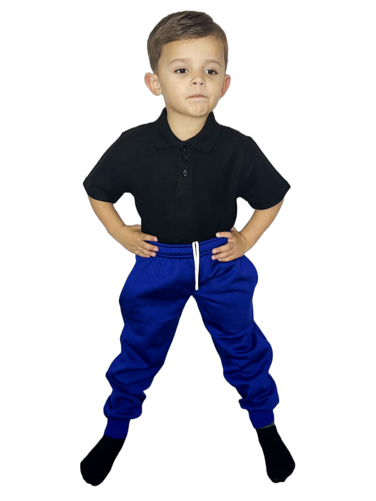 Kids Fleece Jogging Bottoms Boys Girls Sports PE Joggers Children Unisex Casual Fleece Pull On Trouser