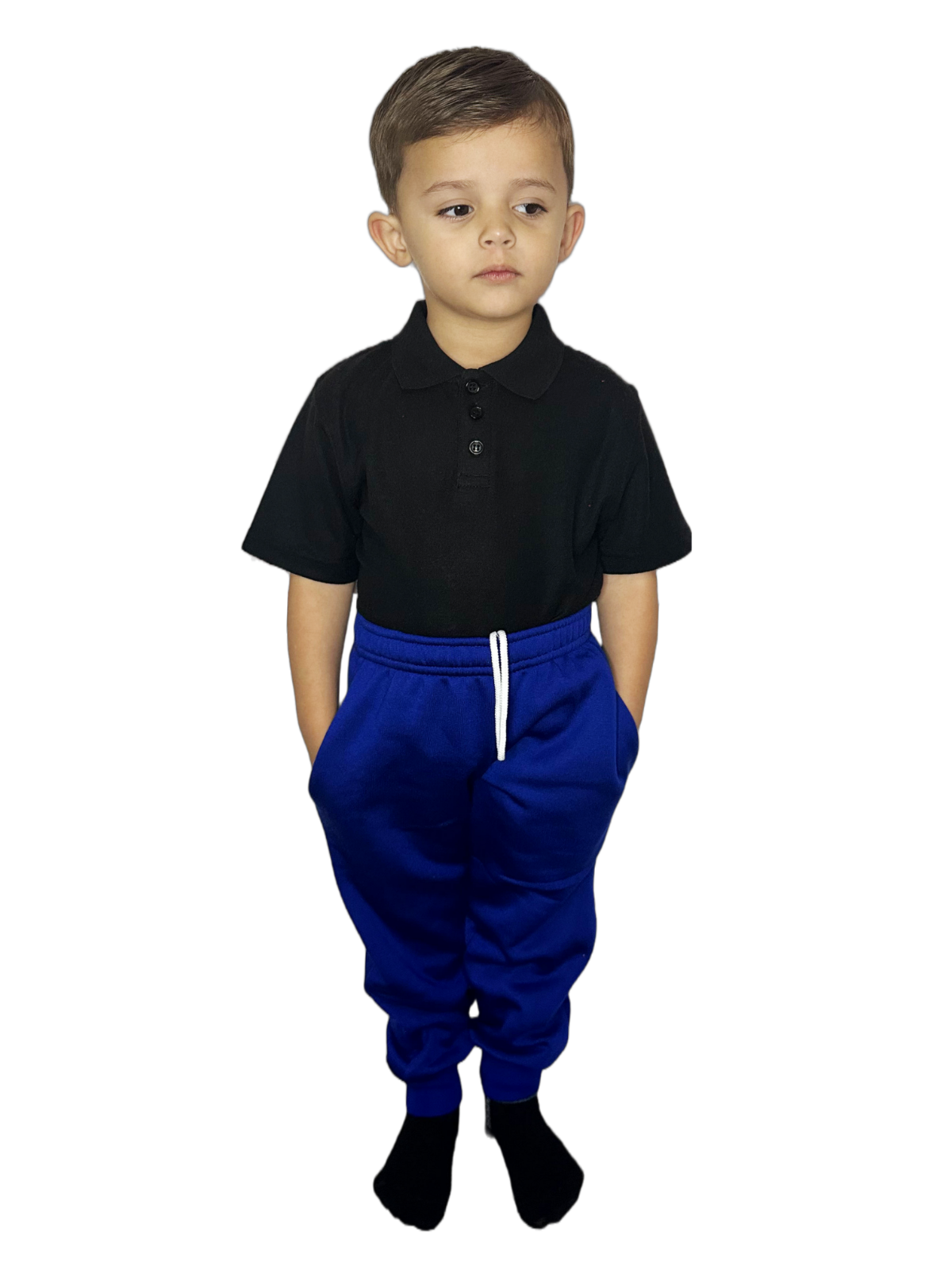 Kids Fleece Jogging Bottoms Boys Girls Sports PE Joggers Children Unisex Casual Fleece Pull On Trouser