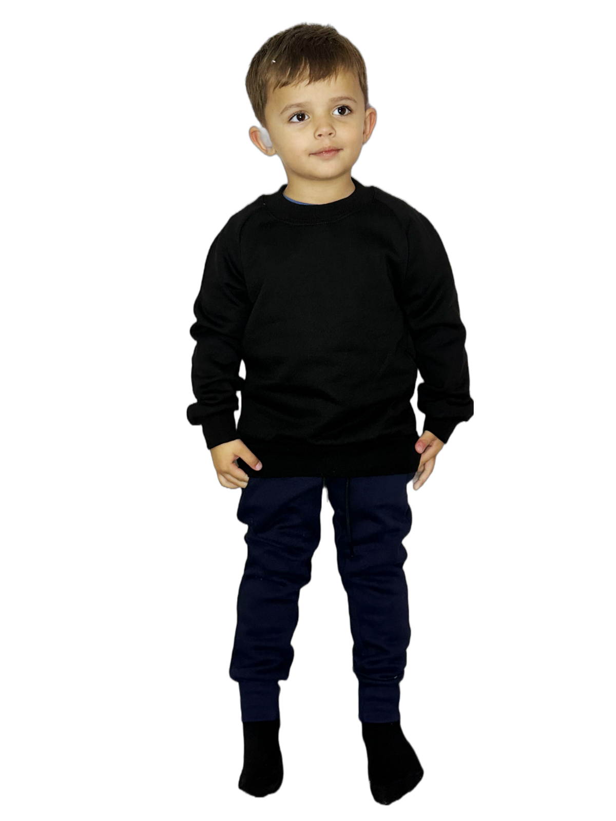 Kids Fleece Jogging Bottoms Boys Girls Sports PE Joggers Children Unisex Casual Fleece Pull On Trouser