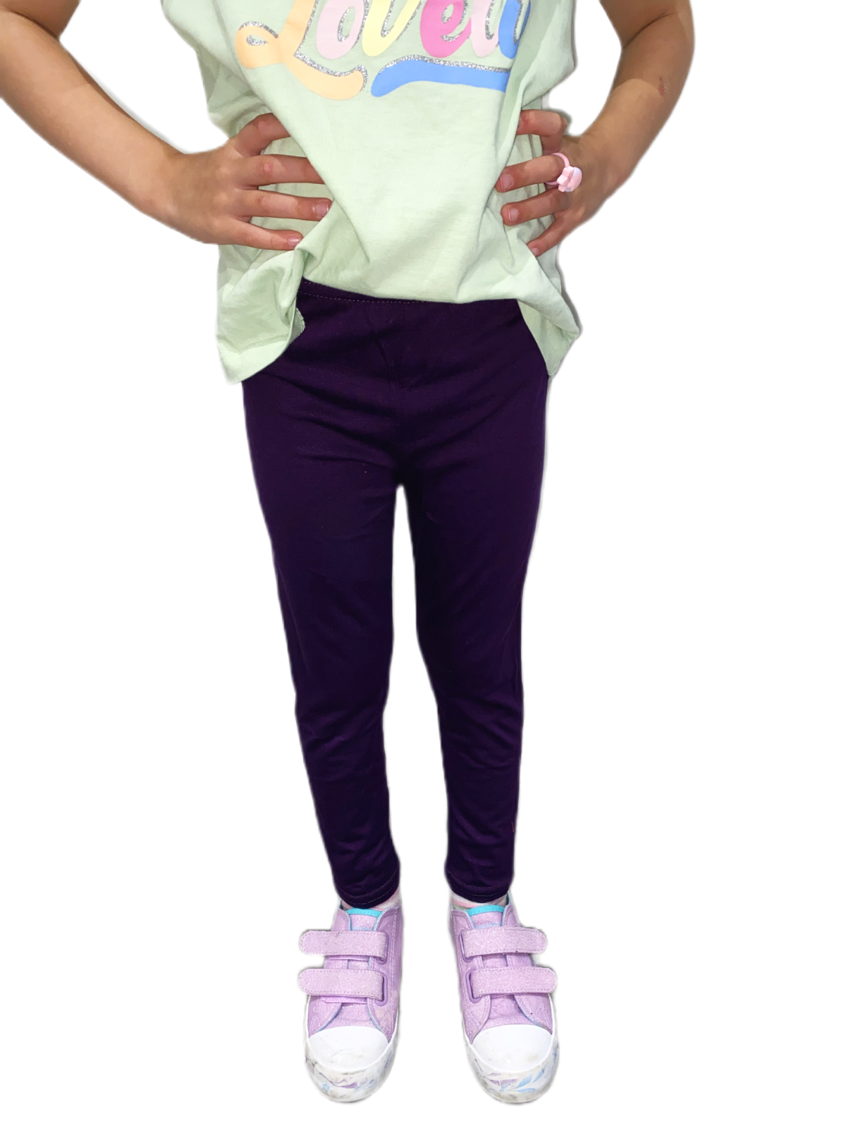 Girls Plain Legging Full Length Kids Children Teen Basic Stretchy Full Length Ages  5 6 7 8 9 10 11 12 13 Dance Stretch Teen 20+ Colours